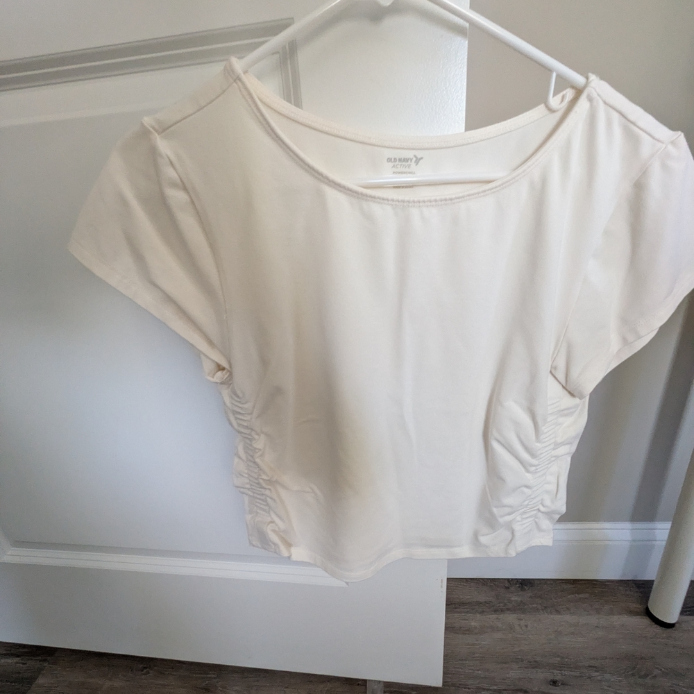 Old Navy Cream Short Sleeve Women's Top